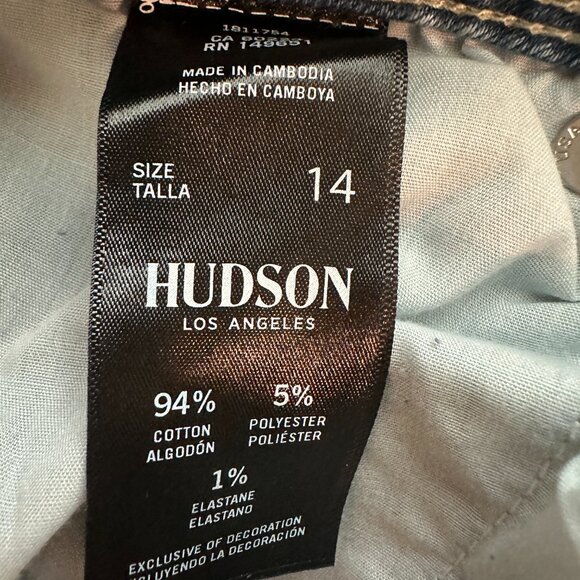 New Hudson Jean Women's Size 14 Light Blue Mid-rise Straight Leg Stretch Stylish - Picture 8 of 15